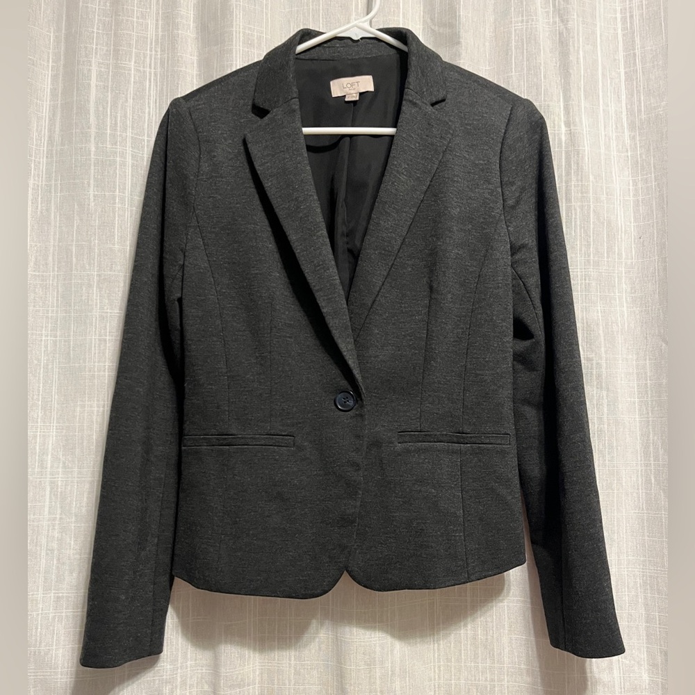 Loft size 4, dark gray blazer